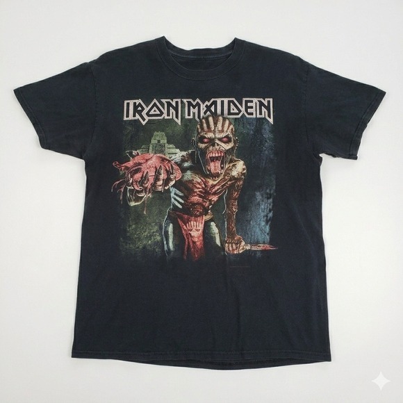 Iron Maiden Other - Iron Maiden T-Shirt Mens Medium Black Book of Souls 2016 World Tour Metal Rock